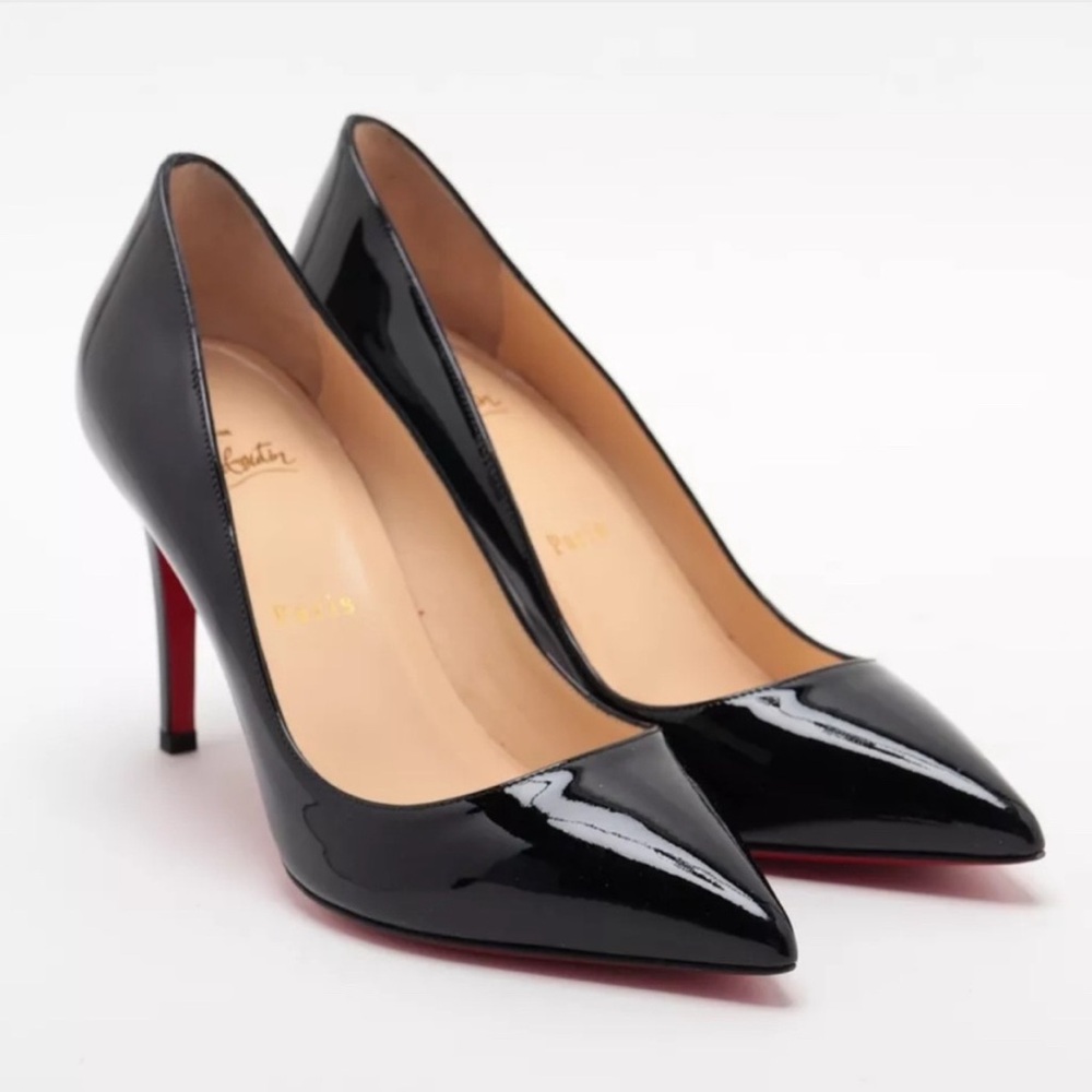 CHRISTIAN LOUBOUTIN Patent Pigalle 85 Pumps sz38 Black